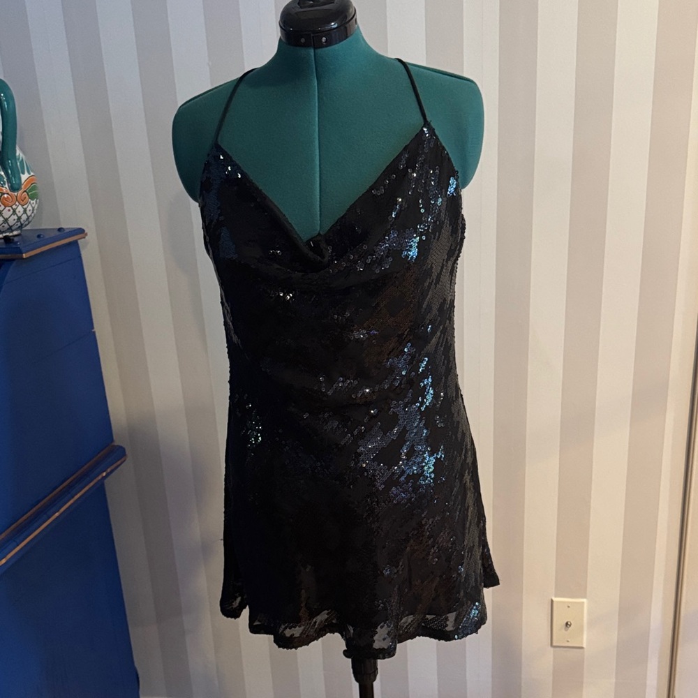 Forever 21 Black Sequin Mini Dress